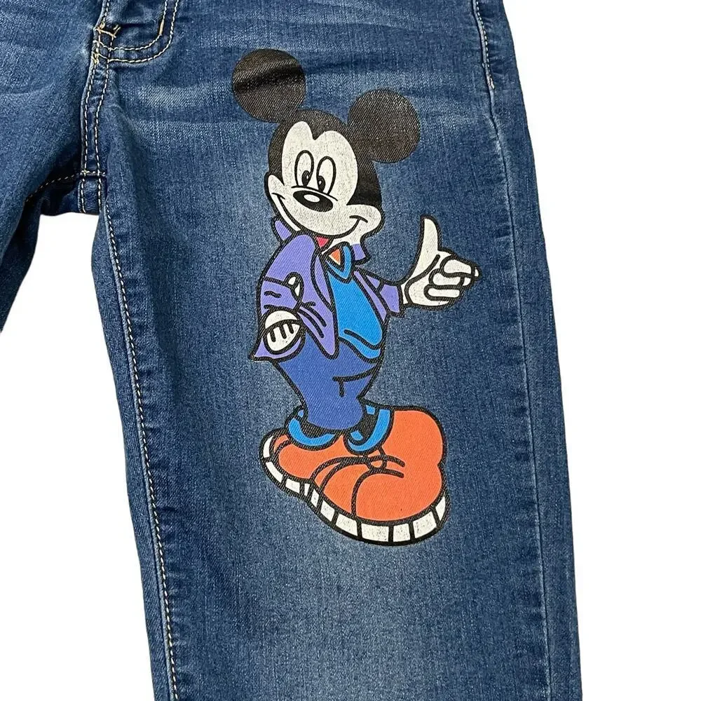 Love Chuti Youth Girls Mickey Mouse Jeans Size M